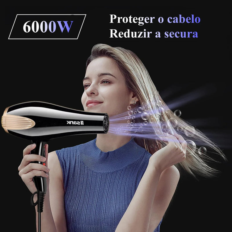 Secador de cabelo profissional 4 em 1 profissional Turbo 6000W