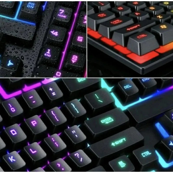 Teclado Gamer Semimecânico RGB LED Retro iluminado Computador PC Original