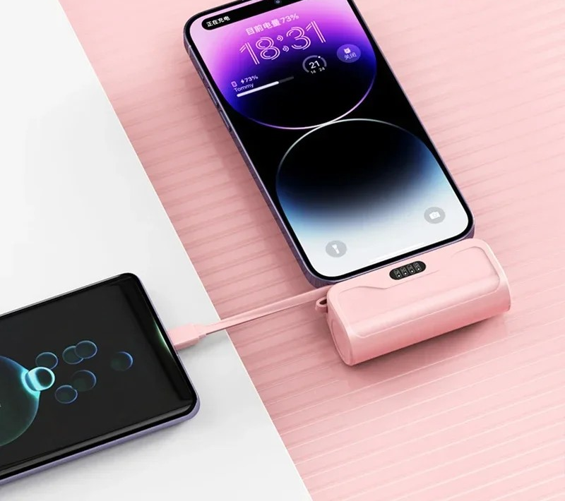 Carregador portátil para Iphone, Samsung, Xiaomi, bateria externa, 4500mAh